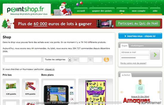 Arnaque Pointshop.fr : ça continue