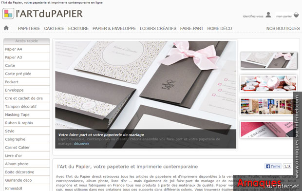 LArt du Papier : une boutique qui manque de sérieux ? L’Art du Papier : une boutique qui manque de sérieux ?